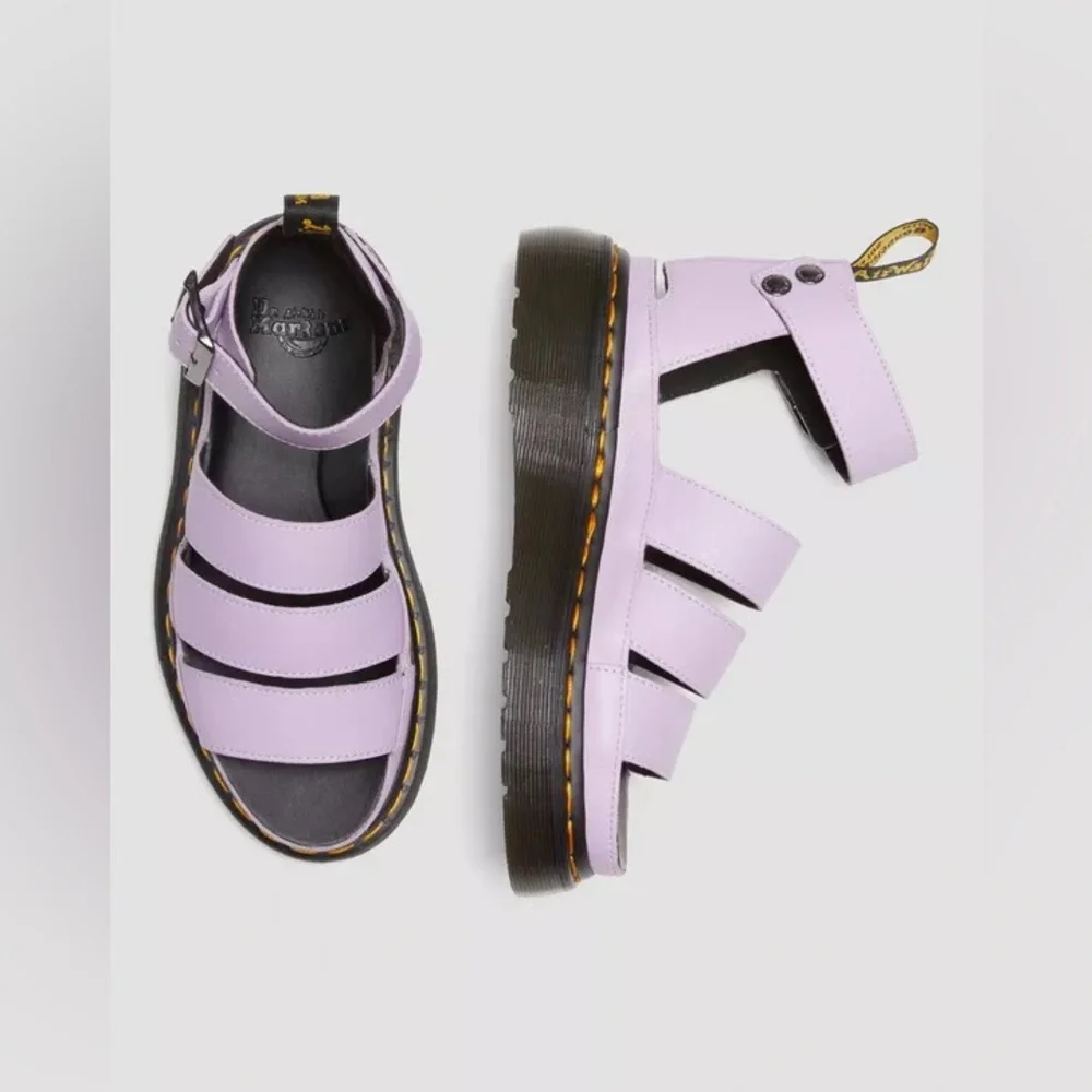 Urban Outfitters Dr. Martens's CLARISSA II PISA LEATHER PLATFORM STRAP SANDALS